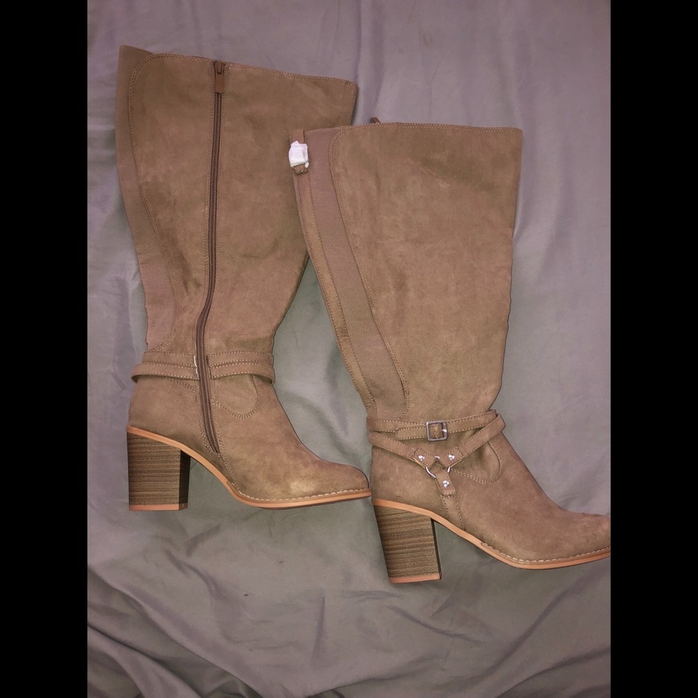 Knee high heel boots